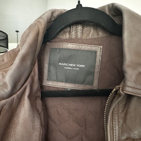 VintageMarc New York Medium Brown Leather Jacket (Worn on the set of Good Girls) - Picture 2 of 5